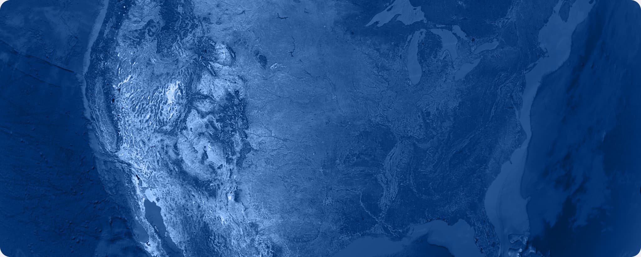 Map of the United States and Canada, where WSI provides on-site technical service