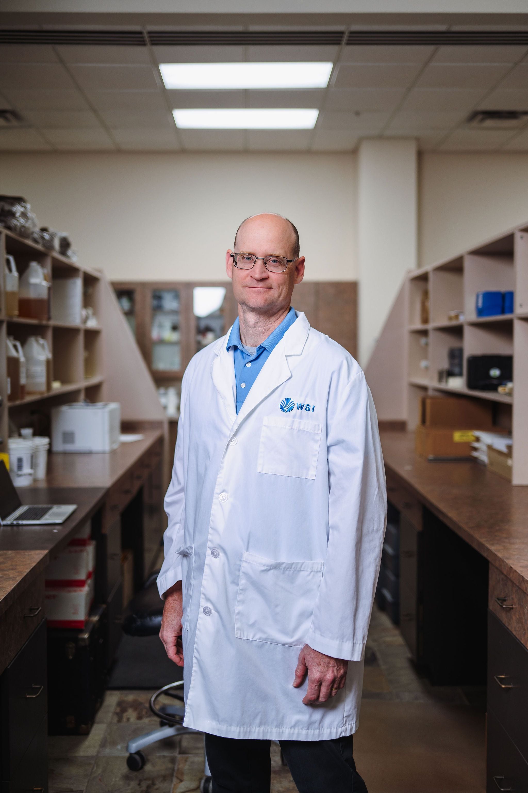 WSI research scientist in the lab — innovation in sustainable chemistry