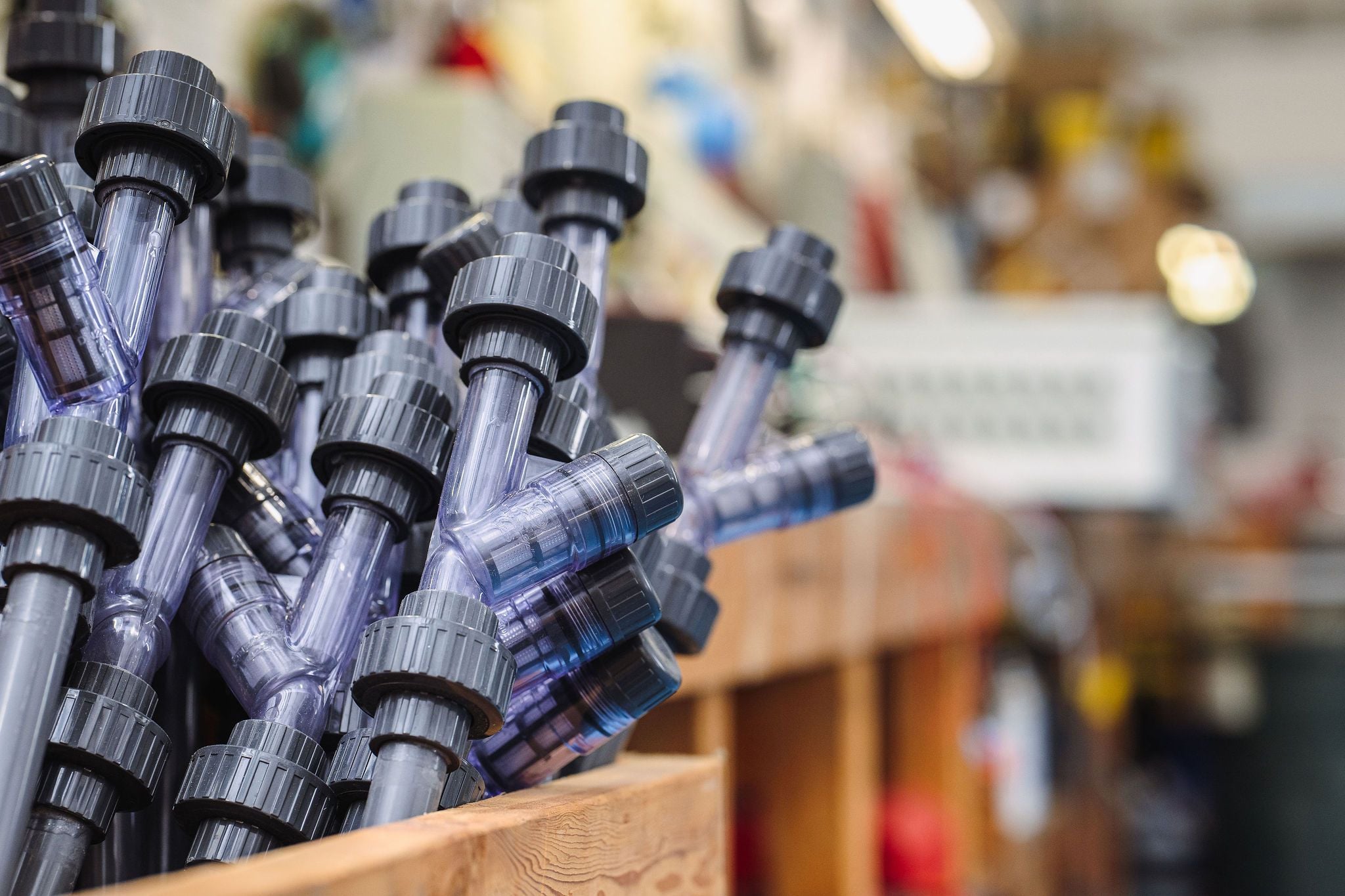 Water treatment valve fittings